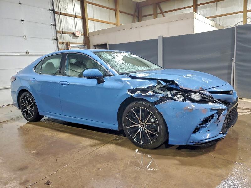 4T1G11AK7RU218407 - 2024 TOYOTA CAMRY SE NIGHT SHADE BLUE photo 4