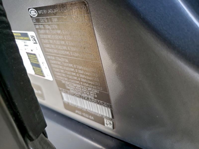 SALWR2RU7KA861540 - 2019 LAND ROVER RANGE ROVE HSE GRAY photo 13