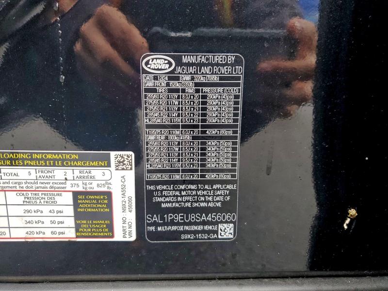 SAL1P9EU8SA456060 - 2025 LAND ROVER RANGE ROVE SE BLACK photo 13