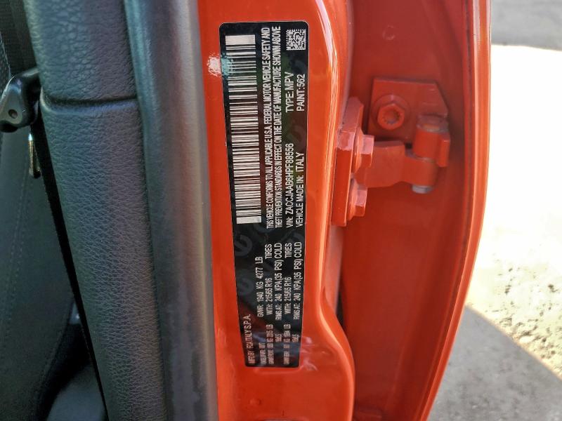ZACCJAAB6HPF88556 - 2017 JEEP RENEGADE SPORT ORANGE photo 12