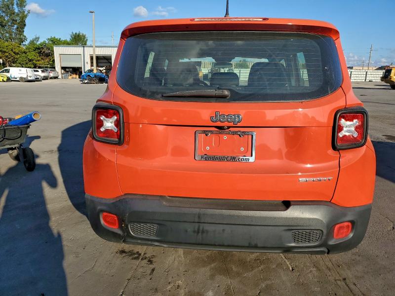 ZACCJAAB6HPF88556 - 2017 JEEP RENEGADE SPORT ORANGE photo 6