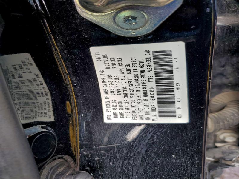 1HGCR3F88DA034514 - 2013 HONDA ACCORD EXL BLACK photo 13