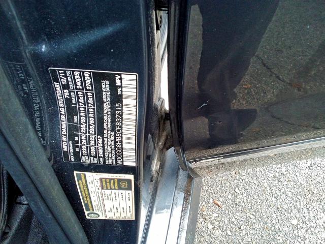 WDCGG8HB8CF837315 - 2012 MERCEDES-BENZ GLK 350 4MATIC GRAY photo 10