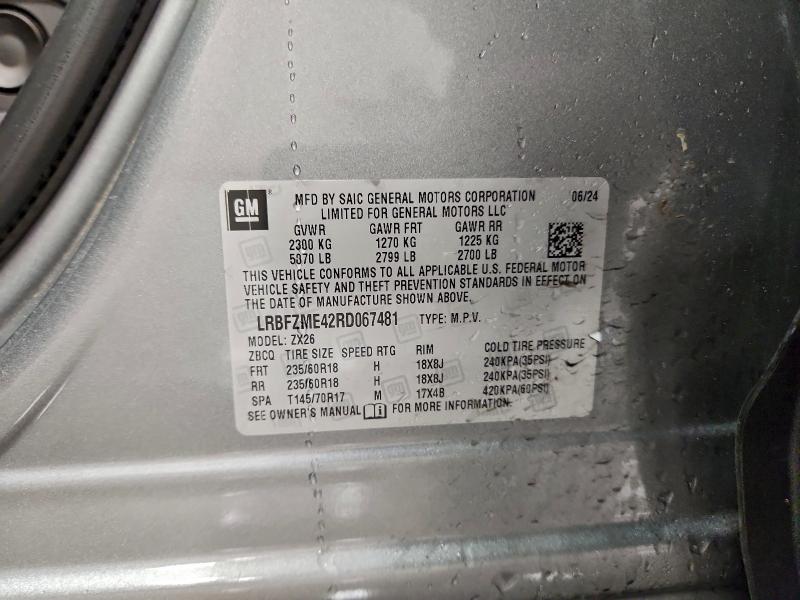 LRBFZME42RD067481 - 2024 BUICK ENVISION PREFERRED Gümüş foto 12