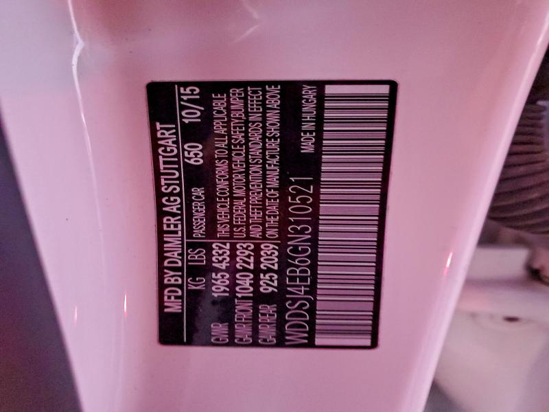 WDDSJ4EB6GN310521 - 2016 MERCEDES-BENZ CLA 250 أبيض صورة 12