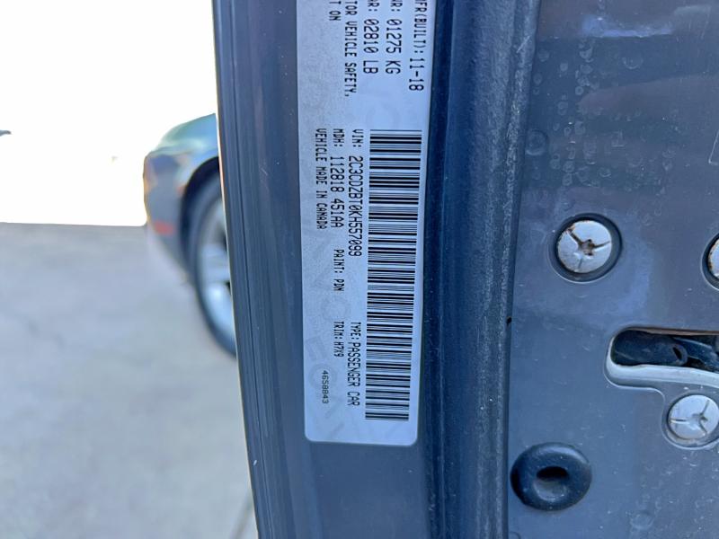 2C3CDZBT0KH557099 - 2019 DODGE CHALLENGER R/T GRAY photo 10