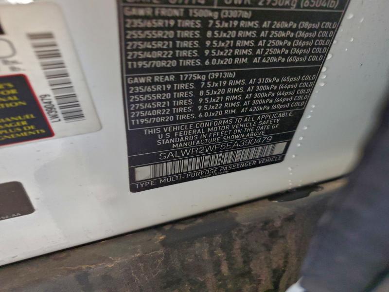 SALWR2WF5EA390479 - 2014 LAND ROVER RANGE ROVE HSE WHITE photo 13