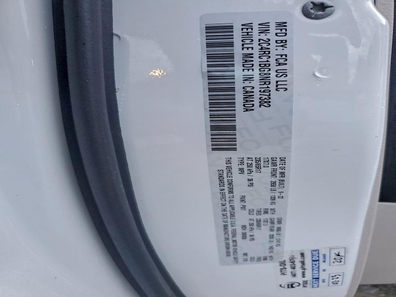 2C4RC1BG8NR197382 - 2022 CHRYSLER PACIFICA TOURING L WHITE photo 13