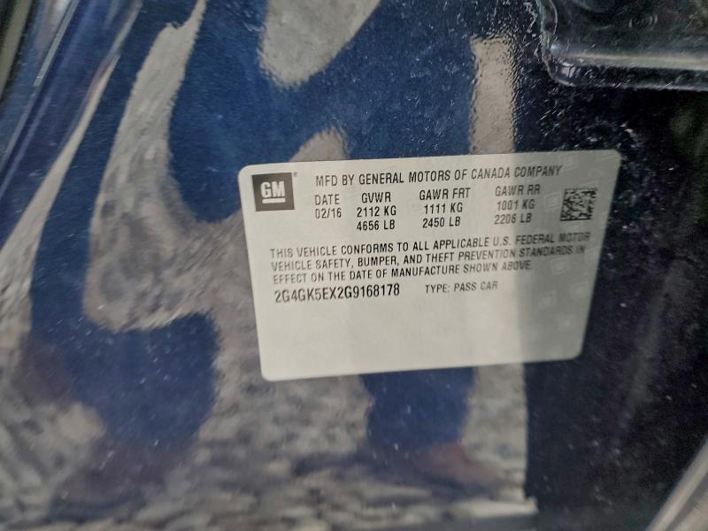 2G4GK5EX2G9168178 - 2016 BUICK REGAL Синій фото 13