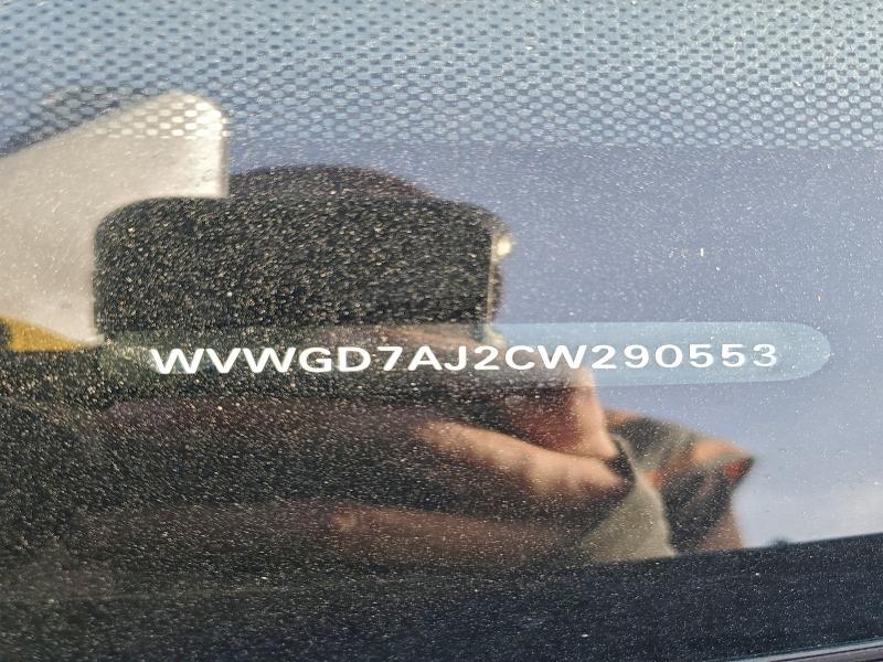 WVWGD7AJ2CW290553 - 2012 VOLKSWAGEN GTI BLACK photo 12