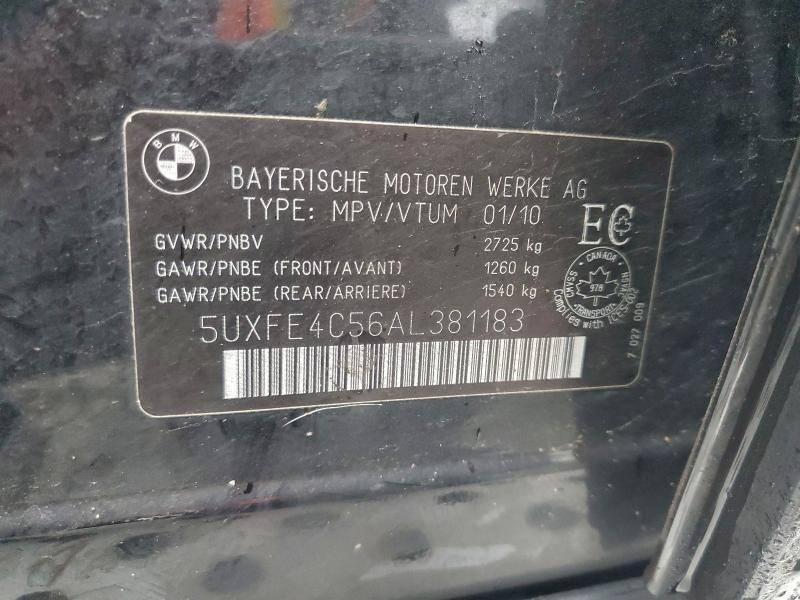 5UXFE4C56AL381183 - 2010 BMW X5 XDRIVE30I BLUE photo 13