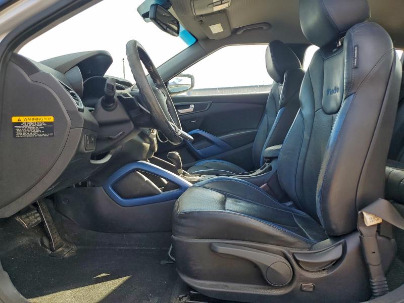 KMHTC6AE8DU100441 - 2013 HYUNDAI VELOSTER TURBO ვერცხლისფერი ფოტო 7