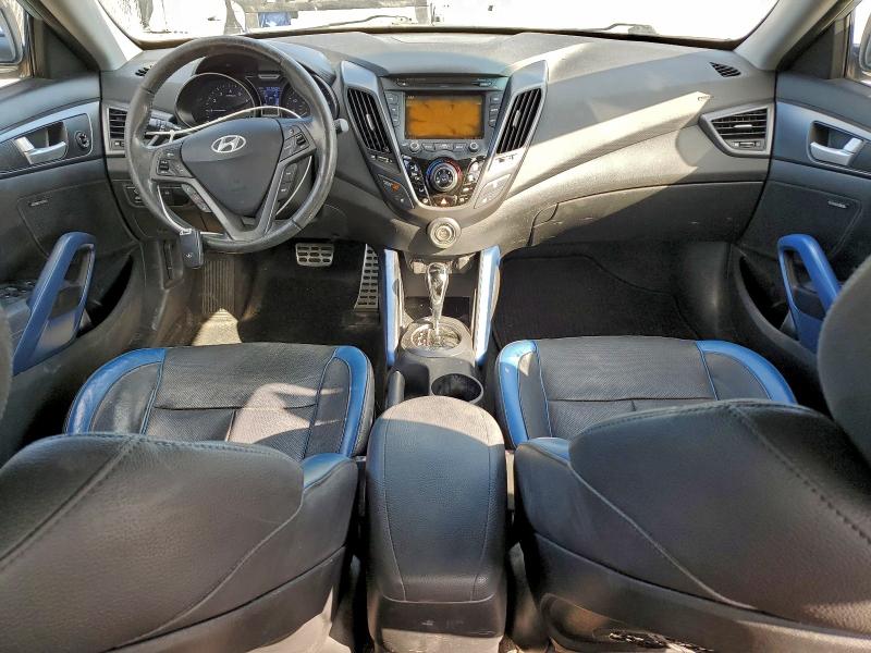 KMHTC6AE8DU100441 - 2013 HYUNDAI VELOSTER TURBO ვერცხლისფერი ფოტო 8