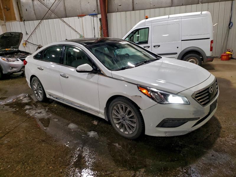 5NPE34AF8FH163854 - 2015 HYUNDAI SONATA SPORT WHITE photo 4