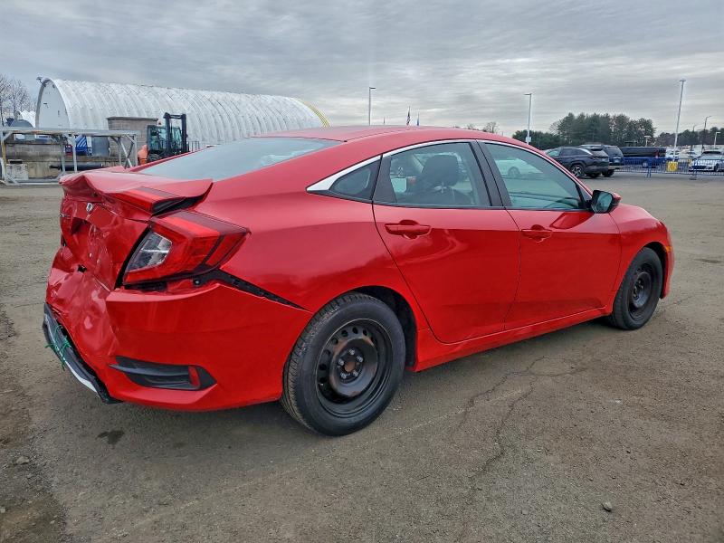 2HGFC2F63KH553444 - 2019 HONDA CIVIC LX RED photo 3
