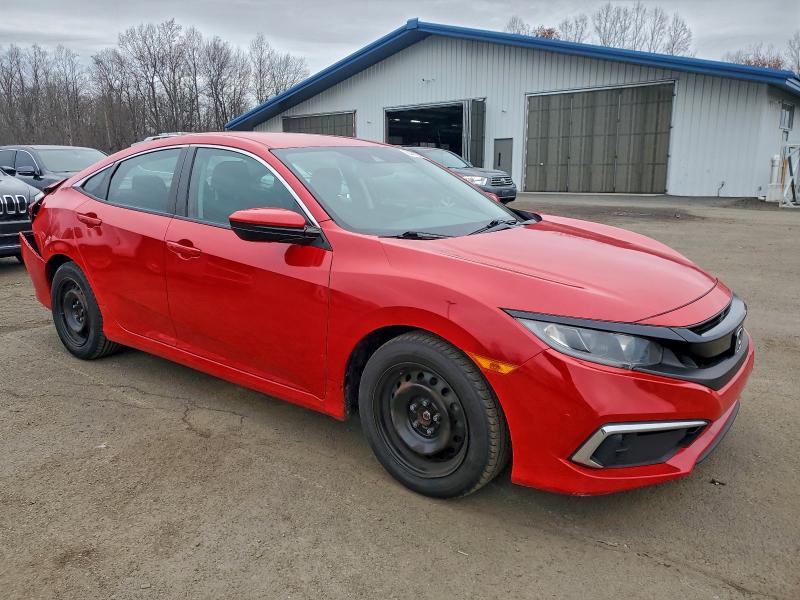 2HGFC2F63KH553444 - 2019 HONDA CIVIC LX RED photo 4