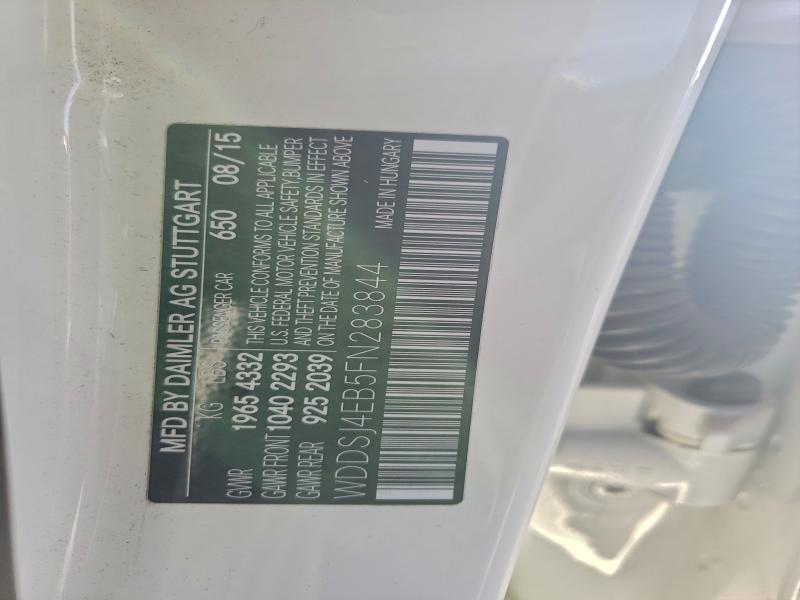 WDDSJ4EB5FN283844 - 2015 MERCEDES-BENZ CLA 250 WHITE photo 12