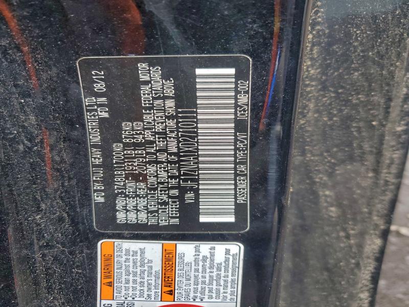 JF1ZNAA1XD2710111 - 2013 TOYOTA SCION 黑色 照片 12