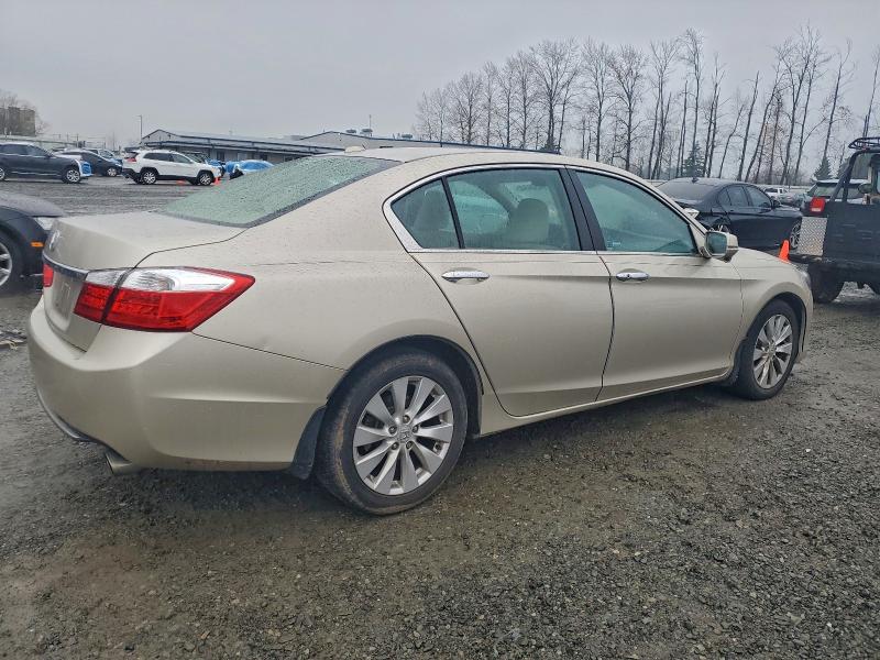 1HGCR2F82EA236096 - 2014 HONDA ACCORD EXL ოქროსფერი ფოტო 3