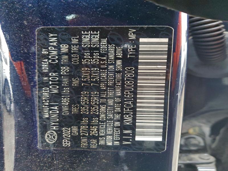 KM8JFCA16PU087803 - 2023 HYUNDAI TUCSON SEL CONVENIENCE BLACK photo 14