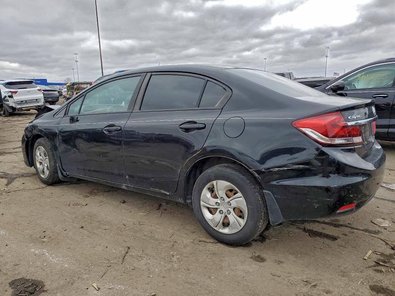 19XFB2F53DE089868 - 2013 HONDA CIVIC LX BLACK photo 2