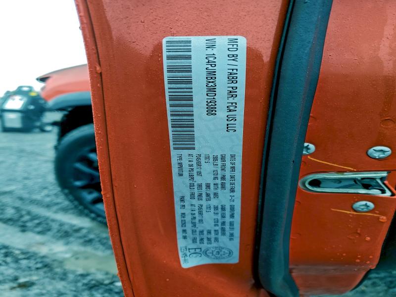 1C4PJMBX3MD193868 - 2021 JEEP CHEROKEE TRAILHAWK ORANGE photo 14