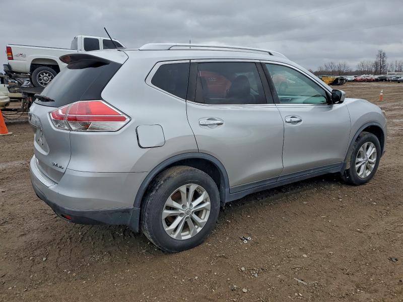 KNMAT2MV4GP630196 - 2016 NISSAN ROGUE S SILVER photo 3