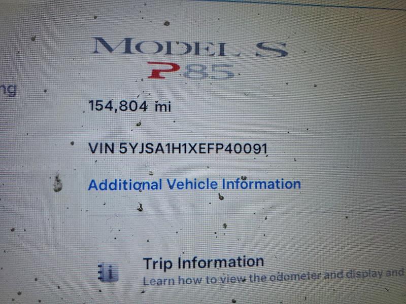 5YJSA1H1XEFP40091 - 2014 TESLA MODEL S Қоңыр фото 9