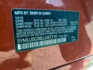 5YMUJ0C08LLU67316 - 2020 BMW X4 M COMPETITION RED photo 10