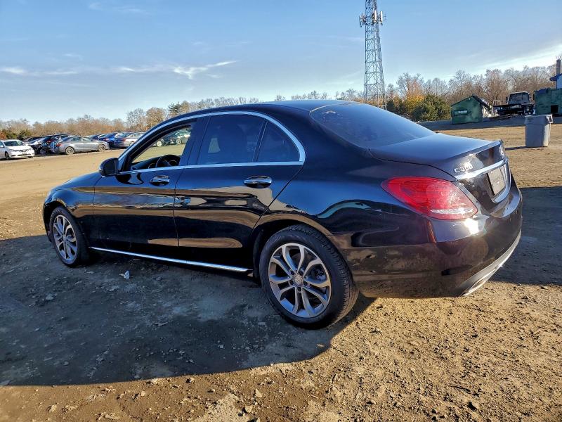 55SWF4KB0HU193339 - 2017 MERCEDES-BENZ C 300 4MATIC BLACK photo 2