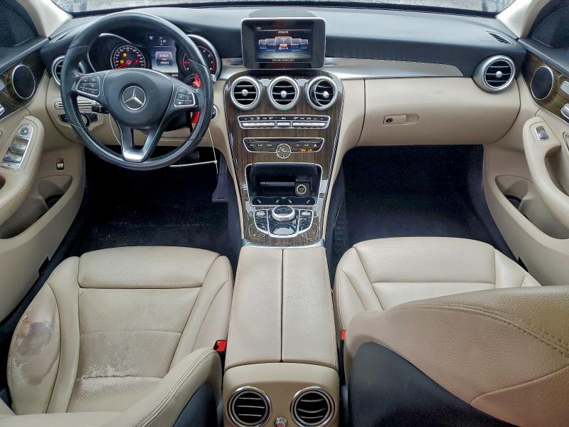 55SWF4KB5HU183616 - 2017 MERCEDES-BENZ C 300 4MATIC BLACK photo 8