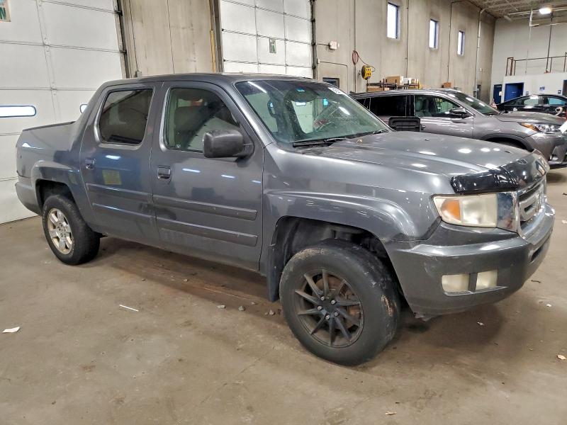5FPYK1F55BB005955 - 2011 HONDA RIDGELINE RTL GRAY photo 4