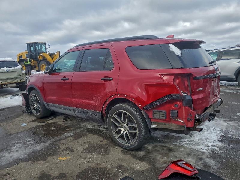 1FM5K8GTXHGC05600 - 2017 FORD EXPLORER SPORT Rojo foto 2