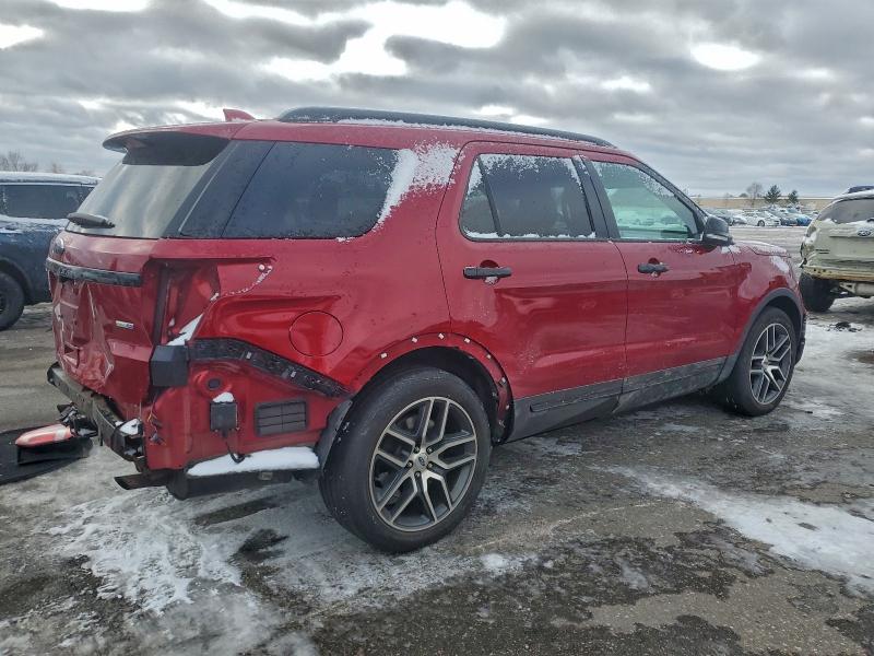 1FM5K8GTXHGC05600 - 2017 FORD EXPLORER SPORT Rojo foto 3