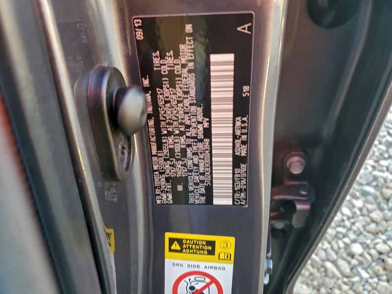 5TDZA3EH3DS043948 - 2013 TOYOTA HIGHLANDER BASE GRAY photo 14