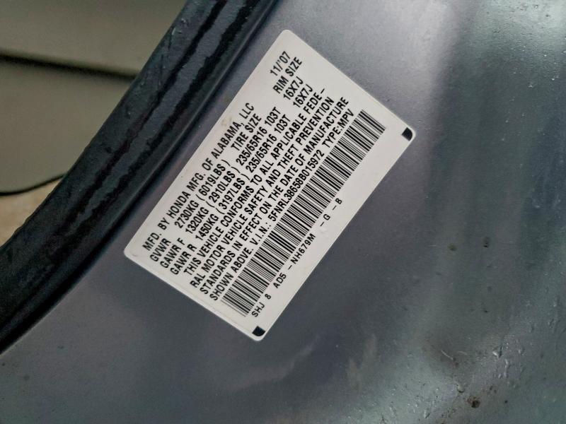 5FNRL38658B015972 - 2008 HONDA ODYSSEY EXL Srebrny zdjęcie 13