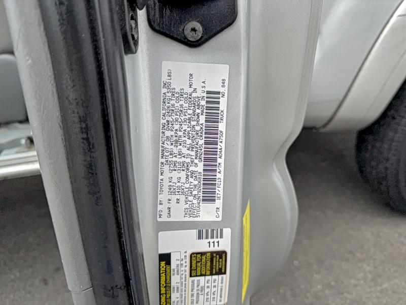 5TEUU42N79Z606818 - 2009 TOYOTA TACOMA ACCESS CAB Արծաթագույն լուսանկար 10