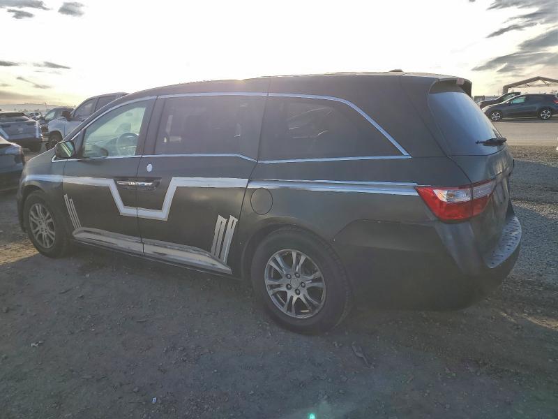 5FNRL5H63BB051288 - 2011 HONDA ODYSSEY EXL BLACK photo 2