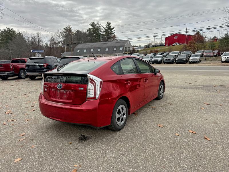 JTDKN3DU7D0349932 - 2013 TOYOTA PRIUS 红色 照片 4