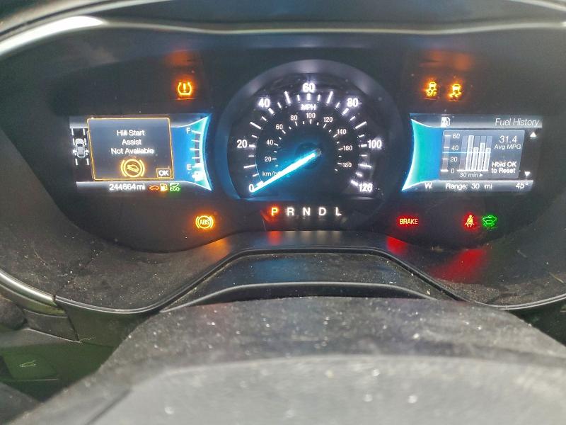 3FA6P0LU7KR170336 - 2019 FORD FUSION SE SILVER photo 9