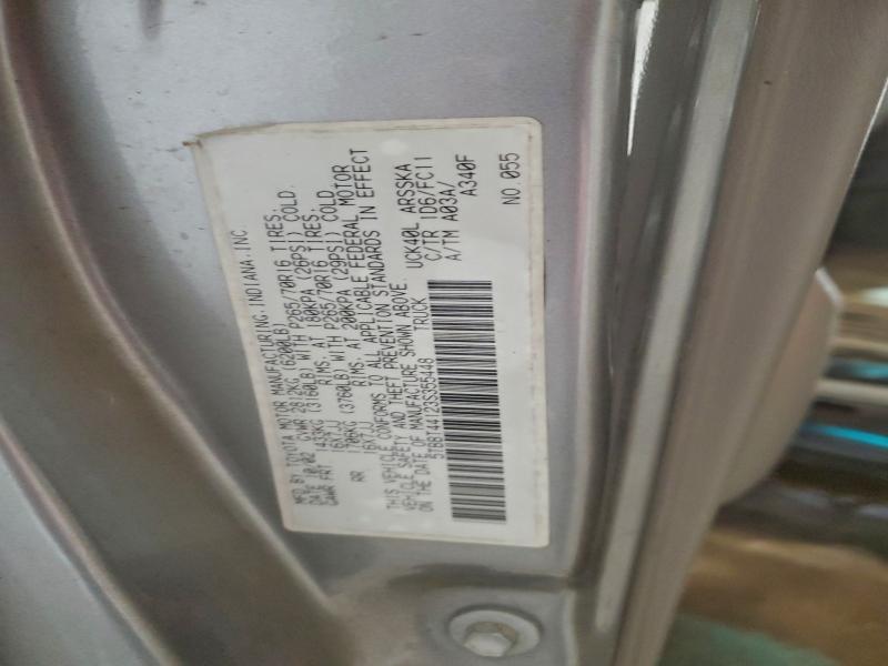 5TBBT44123S355448 - 2003 TOYOTA TUNDRA ACCESS CAB SR5 SILVER photo 12