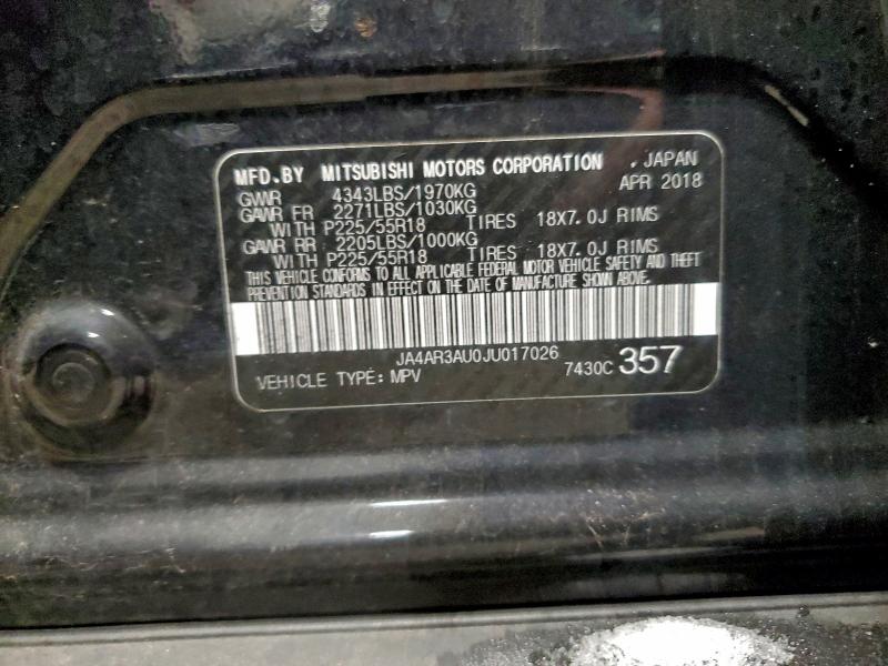 JA4AR3AU0JU017026 - 2018 MITSUBISHI OUTLANDER ES BLACK photo 13