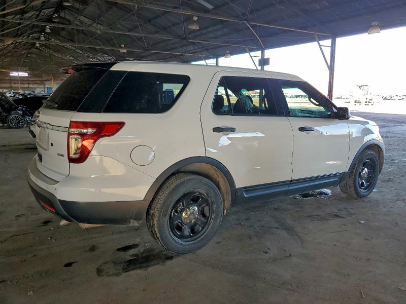 1FM5K8AR2EGA38576 - 2014 FORD EXPLORER POLICE INTERCEPTOR Белый фото 3