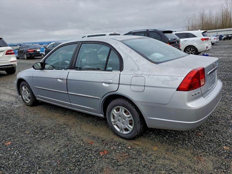 2HGES15542H610512 - 2002 HONDA CIVIC LX SILVER photo 2