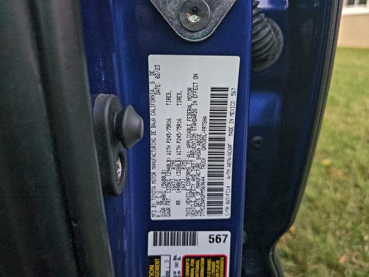 3TMCZ5AN2PM569644 - 2023 TOYOTA TACOMA DOUBLE CAB Көк фото 10