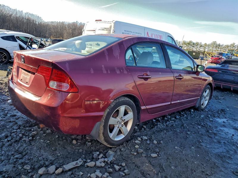 1HGFA16558L047004 - 2008 HONDA CIVIC LX ბურგუნდია ფოტო 3