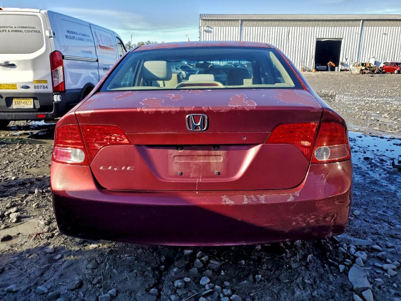 1HGFA16558L047004 - 2008 HONDA CIVIC LX ბურგუნდია ფოტო 6
