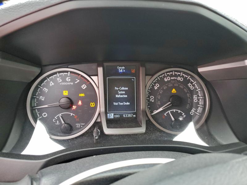 5TFAZ5CN1KX080076 - 2019 TOYOTA TACOMA DOUBLE CAB Сріблястий фото 9