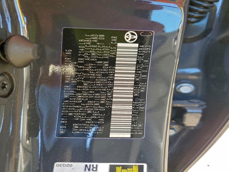 5YFS4MCE1RP184802 - 2024 TOYOTA COROLLA SE 灰色 照片 12