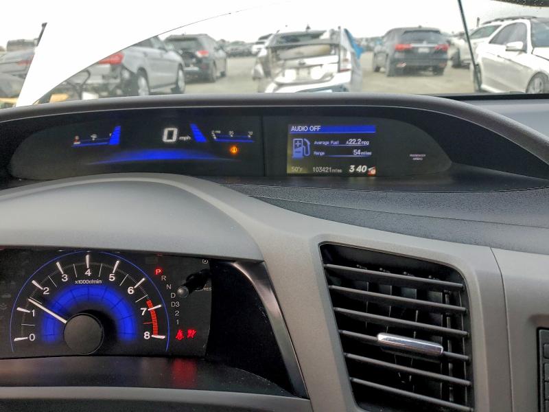 2HGFG3B13CH534057 - 2012 HONDA CIVIC EXL WHITE photo 9